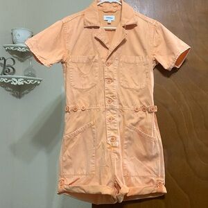 Pistola orange denim romper size XS